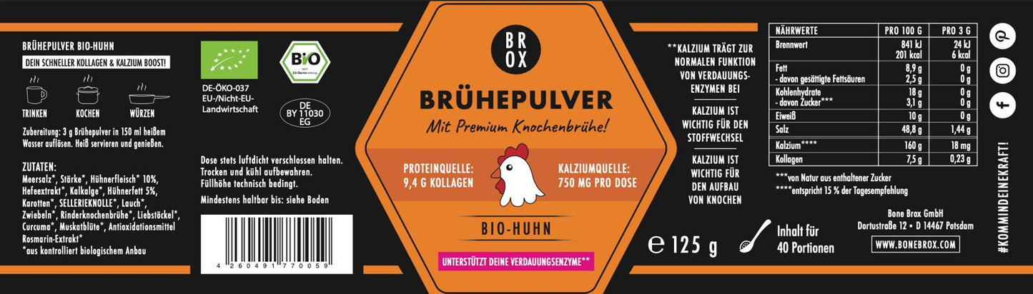 Brühepulver Bio-Huhn