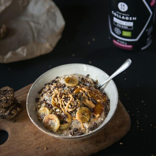 Porridge mit Kollagen und Chia-Samen