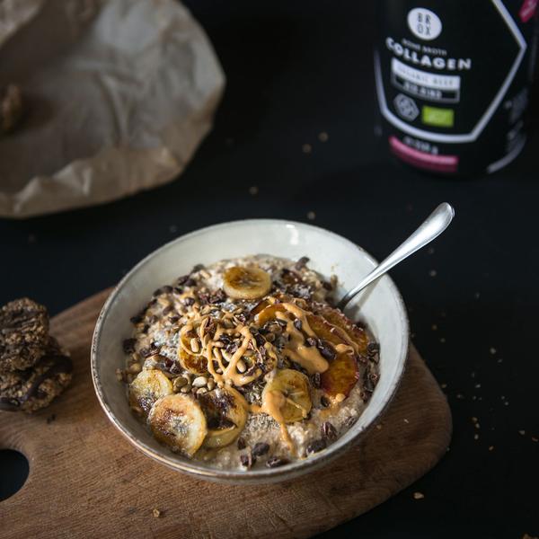 Porridge mit Kollagen und Chia-Samen