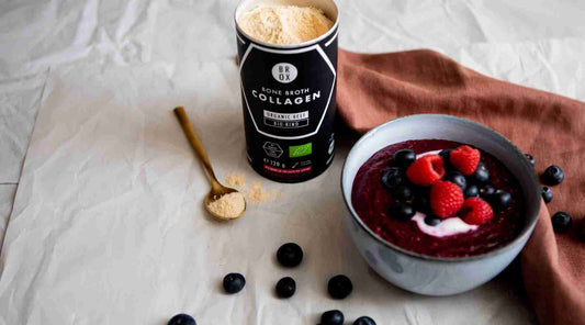 kollagen rezepte Brox Knochenbrühen Kollagen Pulver und Smoothie Bowl
