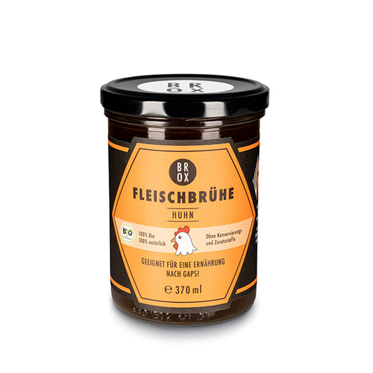 Bio Fleischbrühe Huhn im Glas – Henne