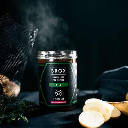 Bio Knochenbrühe Gourmet Wild im Glas – Premium Rauch