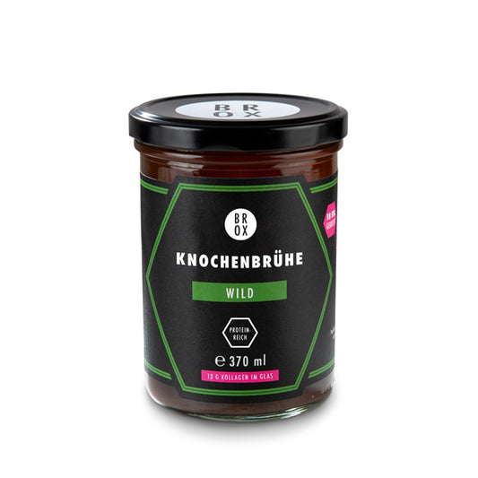 Bio Knochenbrühe Gourmet Wild im Glas – Premium Kollagen