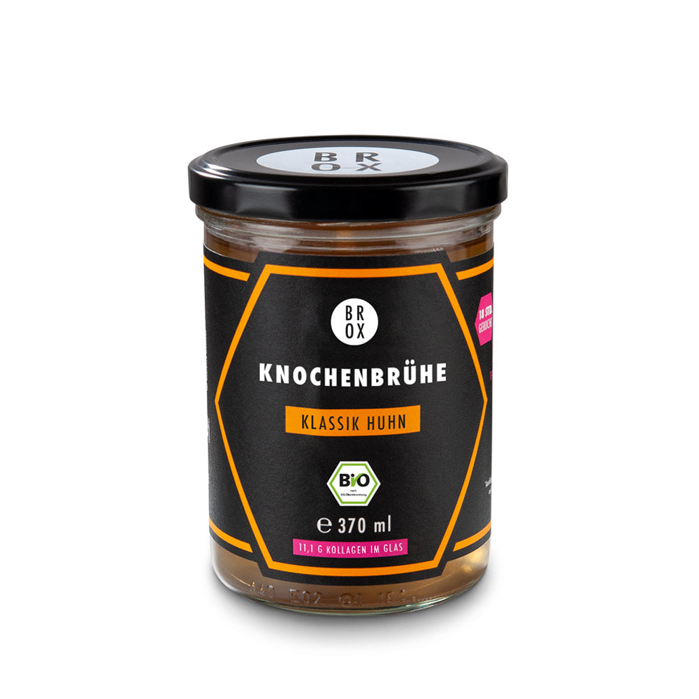 Bio Knochenbrühe klassik Huhn im Glas – Premium Kollagen