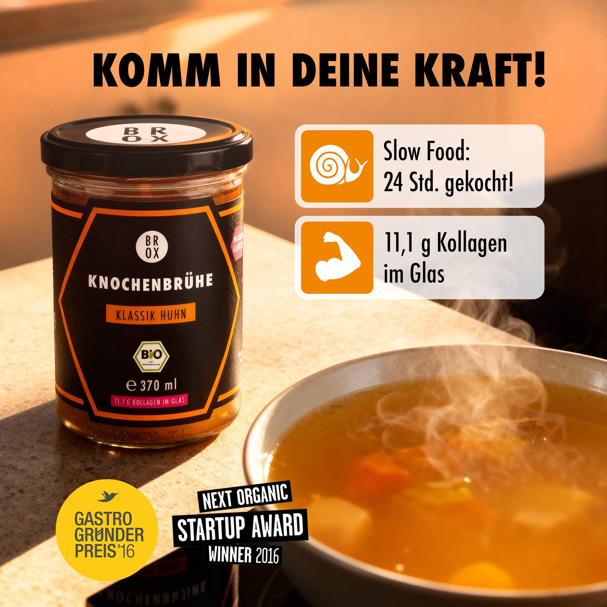 Knochenbrühe Klassik Huhn