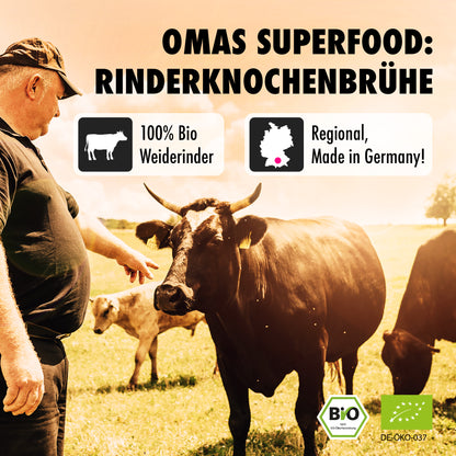Bio Knochenbrühe klassikRind im Glas – Premium Weiderinder