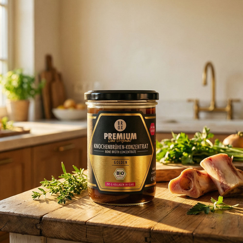 Bio Knochenbrühe Konzentrat Rind im Glas –  Knochen
