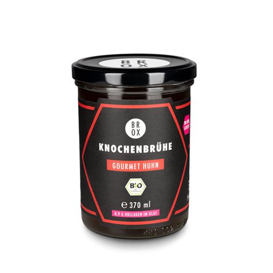 Bio Knochenbrühe Gourmet Huhn im Glas – Premium Kollagen