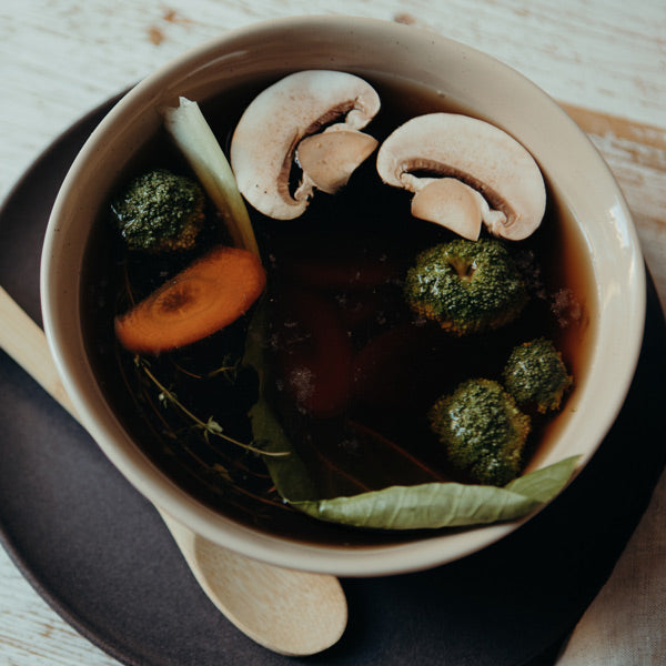 Bio 5 Liter Pflanzliche Kraftbrühe Vitalpilz im Glas – holzloffel